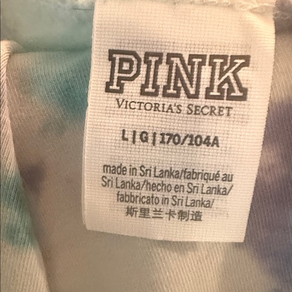 PINK Victoria's Secret Blue Tie-Dye Sweatshirt and jogger SET Size M/L EUC - Picture 2 of 6